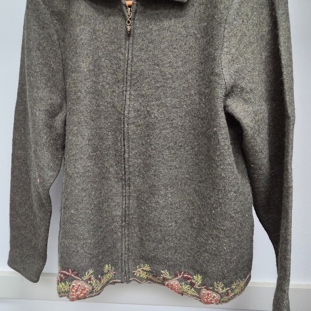 Woolrich Charcoal Zip-Up Sweater